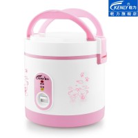 Pink Color Mini Rice Cooker with Steaming Dish