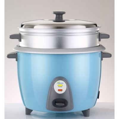 Blue Color and Grey Plastic Drum Electric Rice Cooker